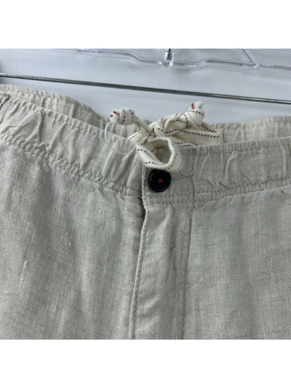 Tommy Bahama Pants Loose Cargo Beach Men’s XL 100% Linen Lounge Y2K Baggy Beige - Picture 10 of 14